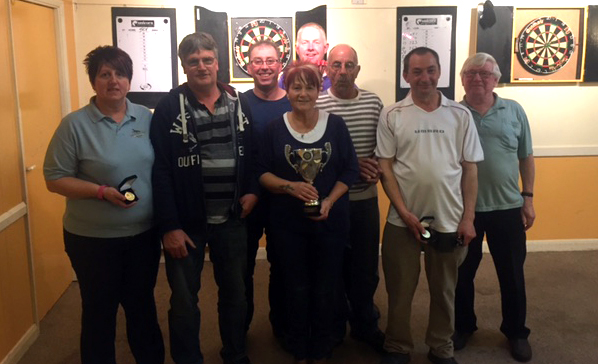 SOLID SQUAD: Long Sutton RBL are pictured with the Division Two Team Cup, having beaten Hat and Feathers in the final.