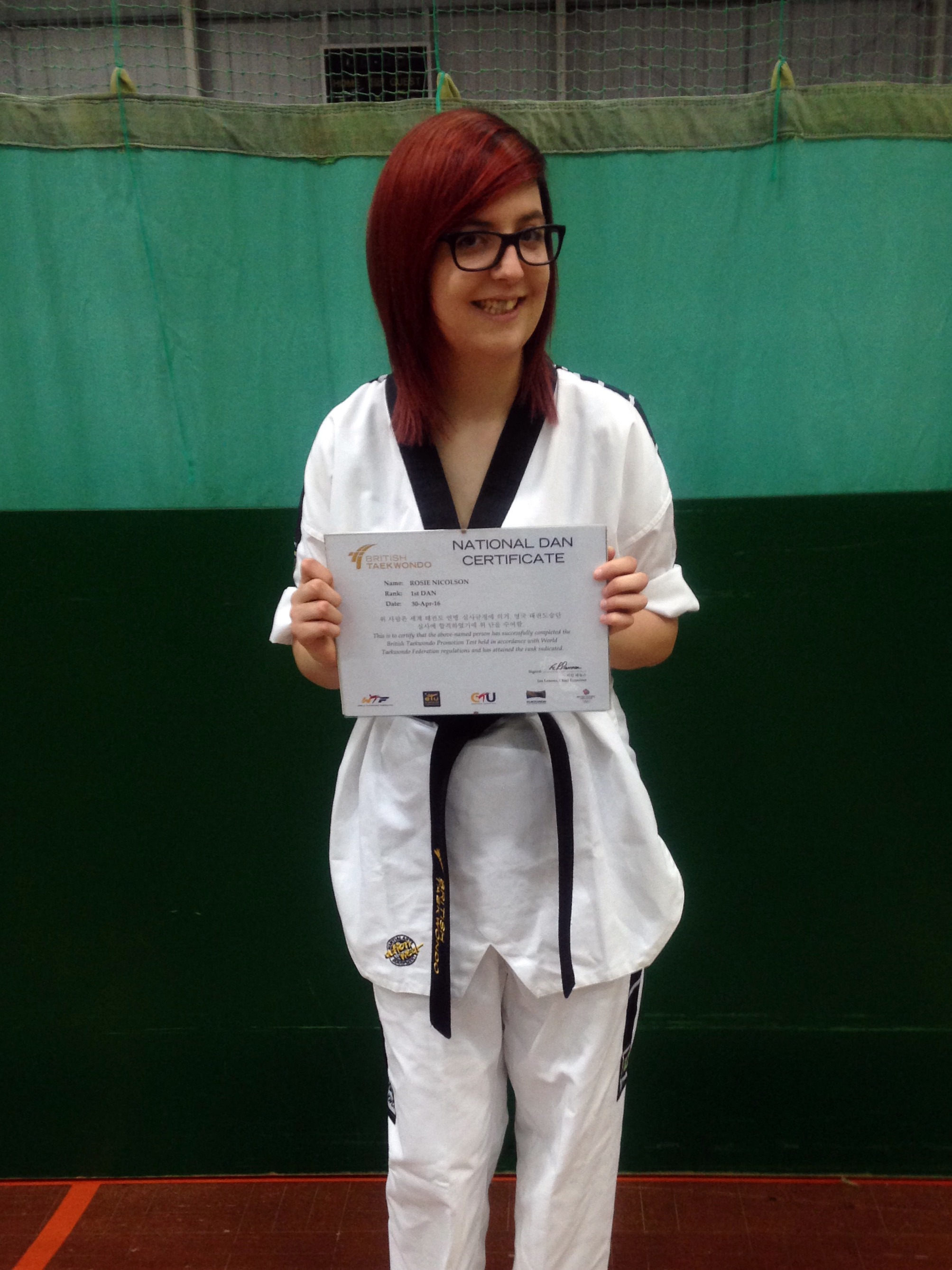 BLACK BELT: Rosie Nicolson.